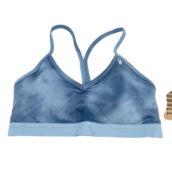 NOBULL Other - NoBull Women's Plush V Neck Sports Bra Blue Cloud Tie Dye Size Small